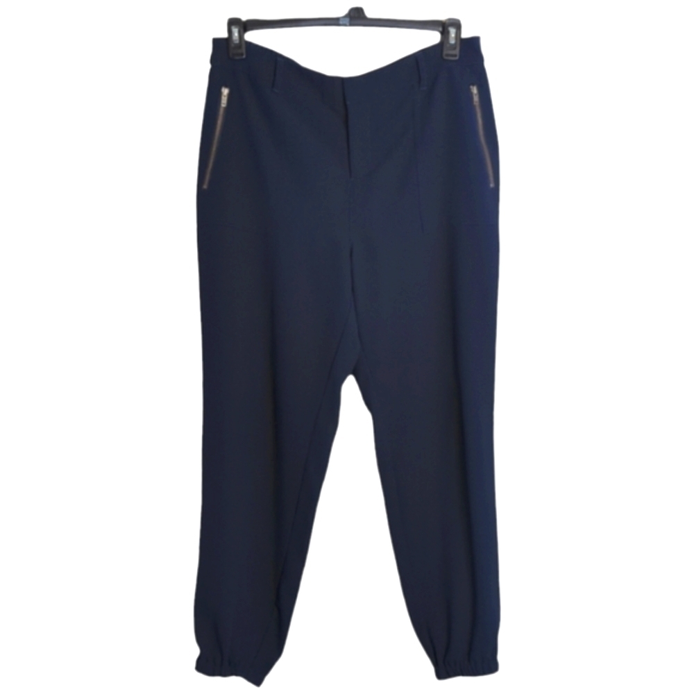 Joie Charlotte C Jogger Pants Side Zipper Pockets Zip Fly Elasticized Hem L
